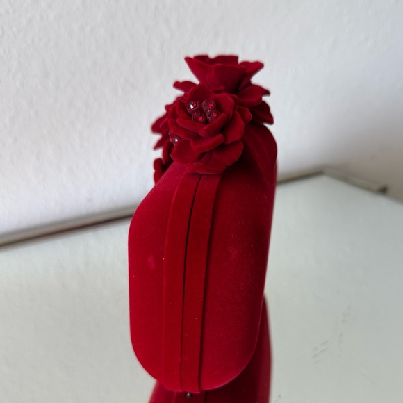 Jimmy Choo Cloud Crystal-embellished Flocked Clutch In Red $3,950 - Picture 12 of 15